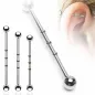 Piercing oreille Industriel "Notch" Boules