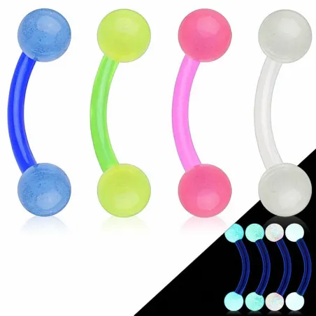 Piercing Arcade Bioflex Boules Glow in the Dark