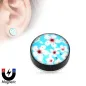 Faux Piercing oreille plug magnétique fleur sakura