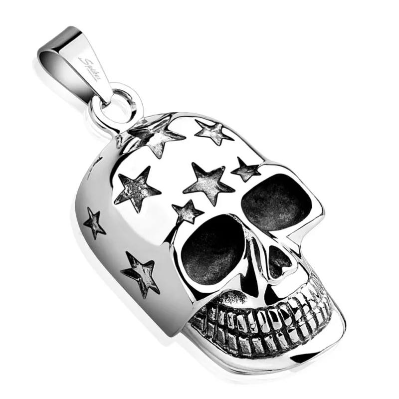 Pendentif skull étoiles