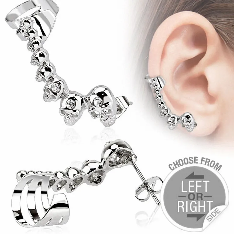 Boucle d'oreille skulls