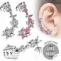 Boucle d'oreille fleur papillon