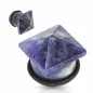 Piercing Plug Pierre semi précieuse Sodalite Pyramide