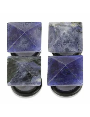 Piercing Plug Pierre semi précieuse Sodalite Pyramide