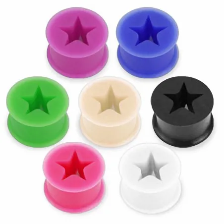 Piercing Plug Silicone Flexible Etoile