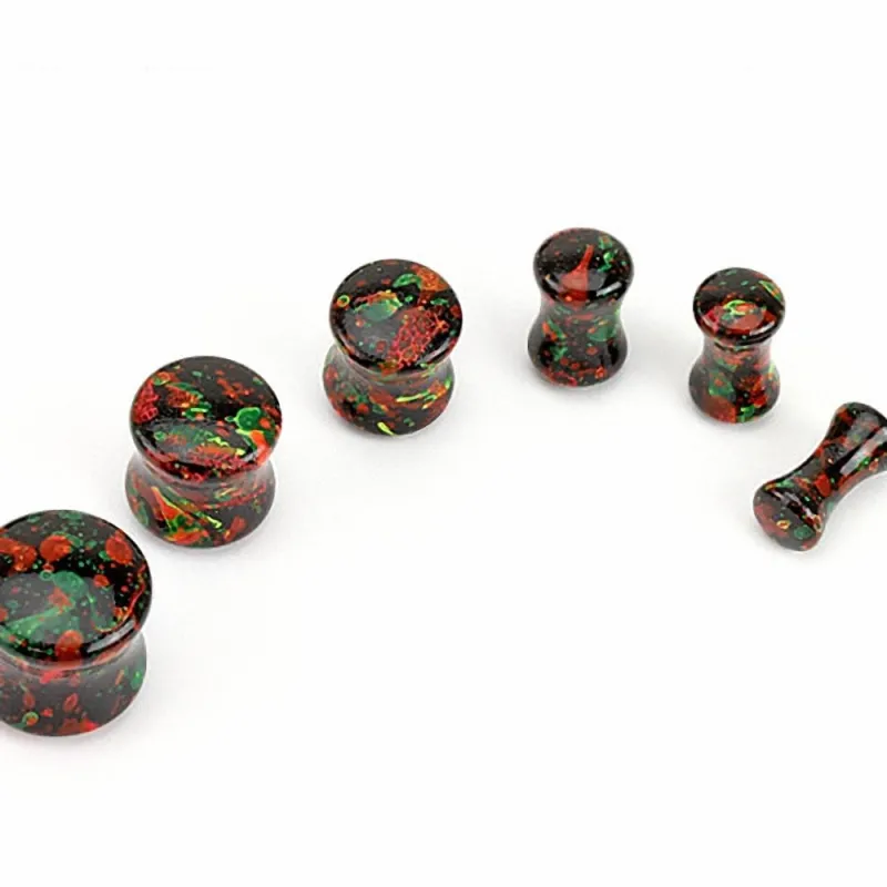 Piercing plug acrylique tâches