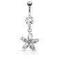 Piercing nombril pendentif fleur pétales