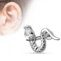 Piercing oreille cartilage serpent strass