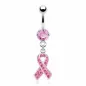 Piercing nombril Ruban Rose