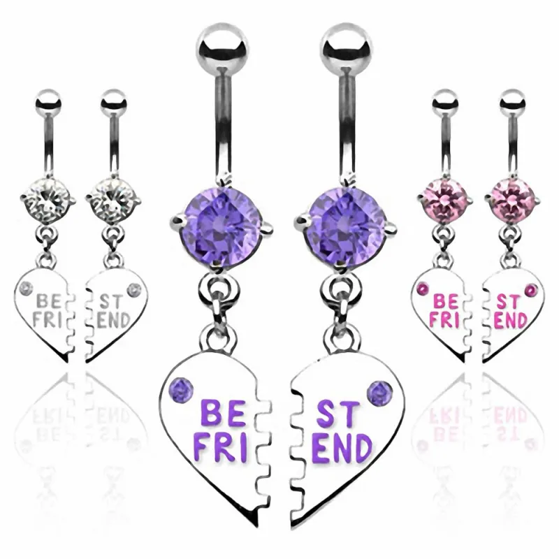 Paire de Piercing nombril "Best Friend"