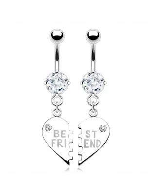 Paire de Piercing nombril "Best Friend"