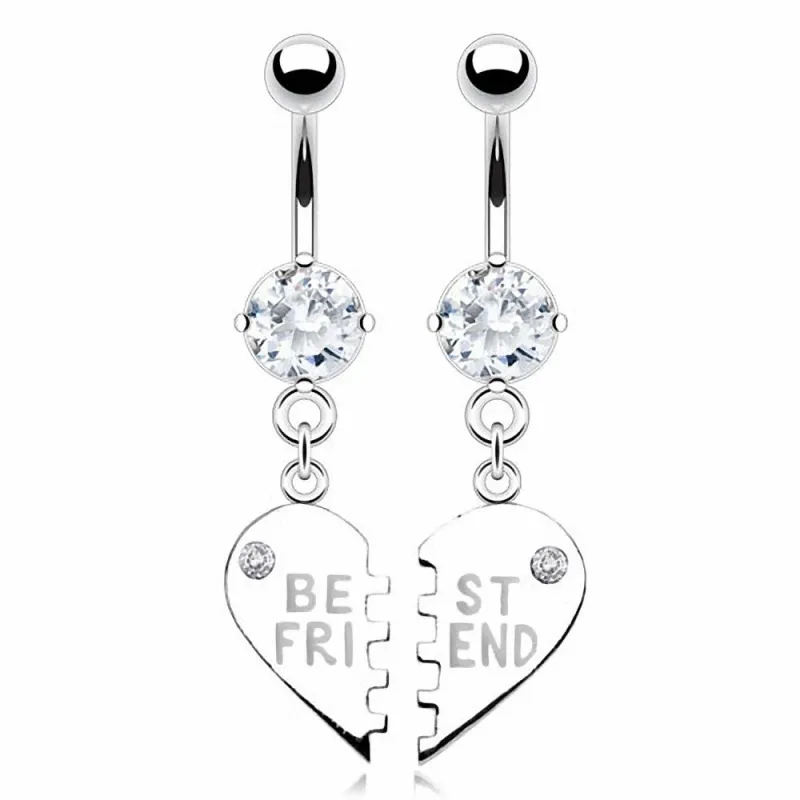 Paire de Piercing nombril "Best Friend" 