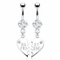 Paire de Piercing nombril "Best Friend" 