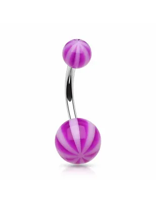 Piercing nombril Acier Boules Candy