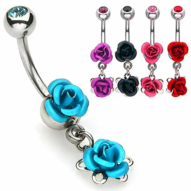 Piercing nombril Double Roses