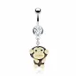 Piercing nombril Pendentif Singe en argile