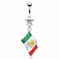 Piercing nombril Drapeau Mexique