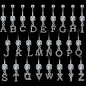 Piercing nombril Gemme Clair Alphabet