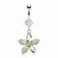 Piercing nombril Acier Pendentif Fleur Multi-Tons