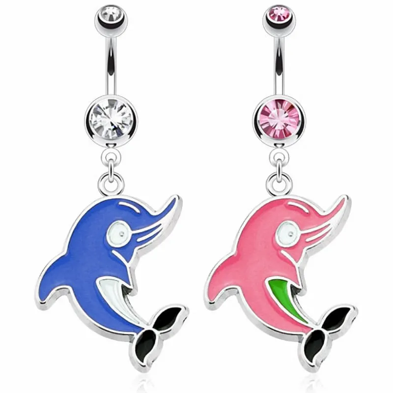 Piercing nombril Pendentif Dauphin Cartoon