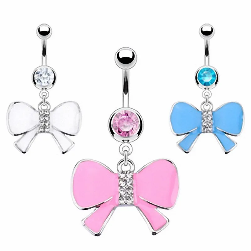 Piercing nombril Acier Pendentif Noeud Papillon