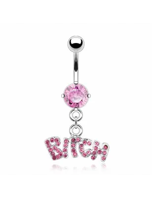 Piercing nombril Acier Chirurgical Pendentif Bitch