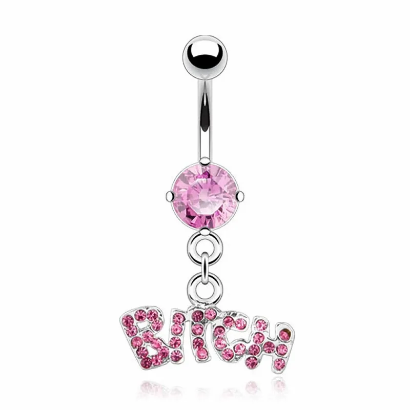 Piercing nombril Acier Chirurgical Pendentif Bitch