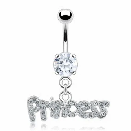 Piercing nombril Acier Chirurgical Pendentif Princess