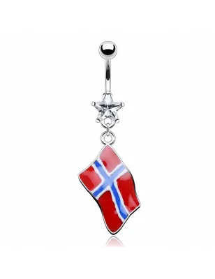 Piercing nombril Drapeau Norvège