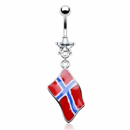 Piercing nombril Drapeau Norvège