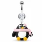 Piercing nombril Pendentif Pingouin Argile Durcie