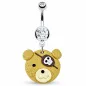 Piercing nombril Pendentif Ourson Pirate Argile Durcie