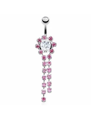 Piercing nombril Strass Chaine de Gemme