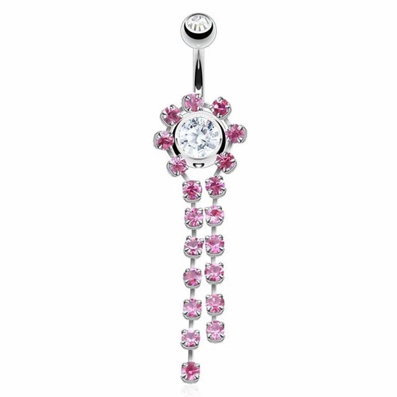 Piercing nombril Strass Chaine de Gemme