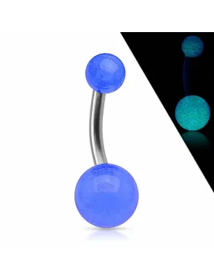 Piercing nombril Titane G23 Boules Glow in the Dark