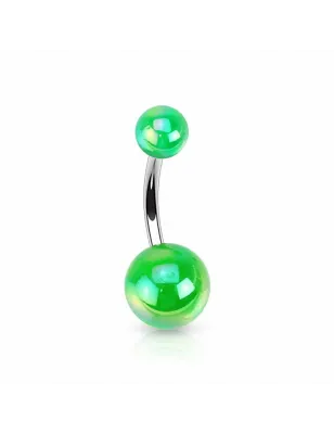 Piercing Nombril Boules Acrylique Métalliques