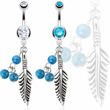 Piercing nombril Attrape Rêve Turquoise