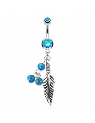 Piercing nombril Attrape Rêve Turquoise