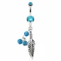 Piercing nombril Attrape Rêve Turquoise