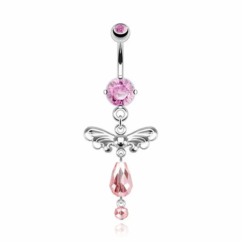 Piercing nombril ailes d'ange