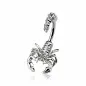 Piercing nombril scorpion strass