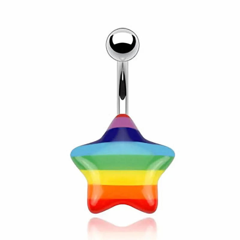 Piercing nombril étoile gay pride