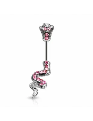 Piercing nombril cobra