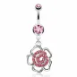 Piercing nombril fleur spirale