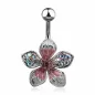 Piercing nombril fleur tropicale