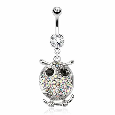 Piercing nombril hibou aurore boréale