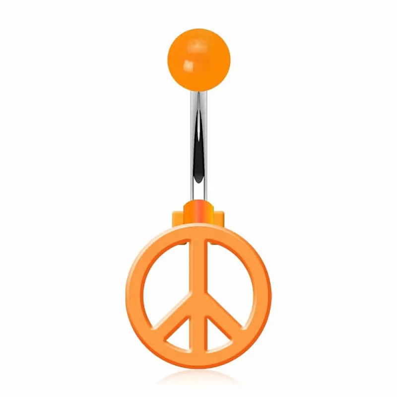 Piercing nombril Peace Fluo