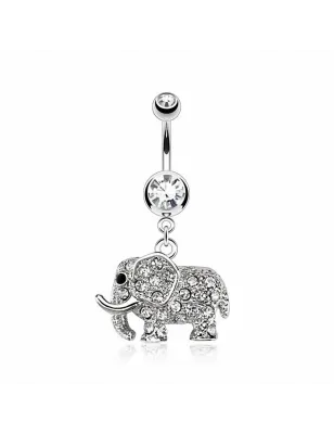 Piercing nombril éléphant gemmes