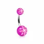 Piercing nombril acrylique fleurs