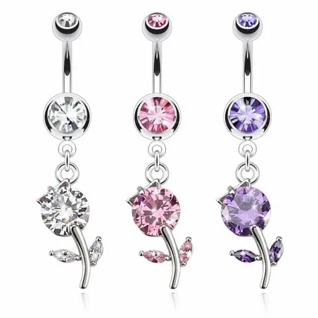 Piercing nombril fleur